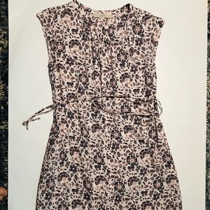 Loft button front dress with belt